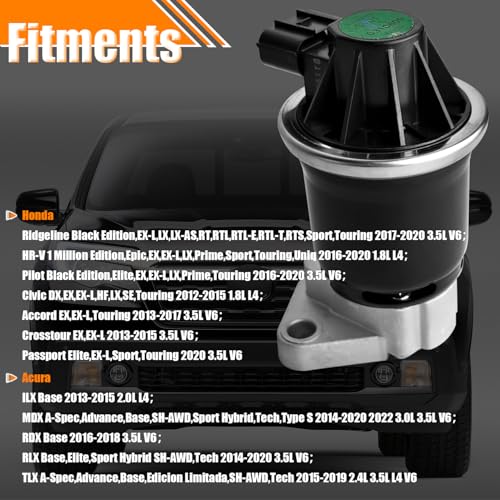 EGV1248 EGR Valve for Acura ILX MDX RDX RLX TLX for Honda Ridgeline HR-V - size: EGV1248