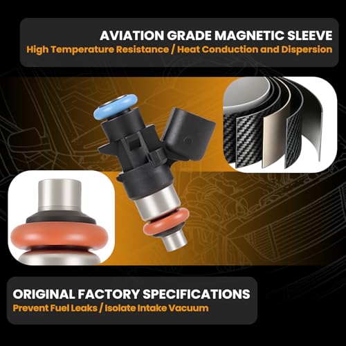 Fuel Injectors 0280158313 Compatible with Jeep Cherokee V6 3.2L 2014-2017 - size: 0280158313 6P