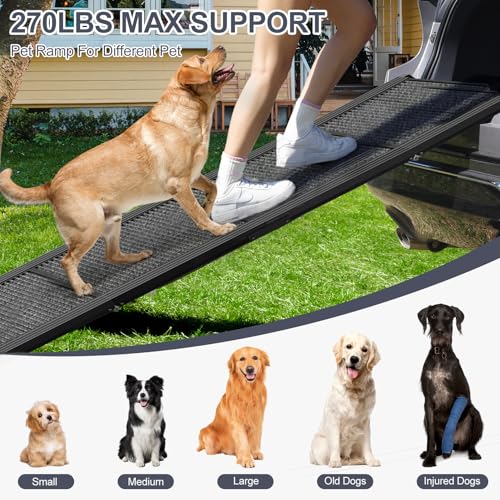 Dog Ramp for Car 71" L × 20" W, Extra-Long & Wide Foldable - size: Upgraded 71" L x 20" W