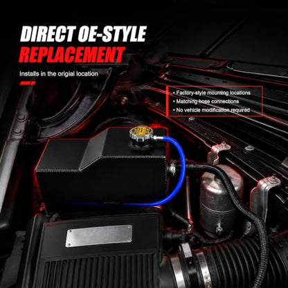 603102 Aluminum Coolant Reservoir Tank with Sensor & Cap for Chevy - size: Aluminum603-102