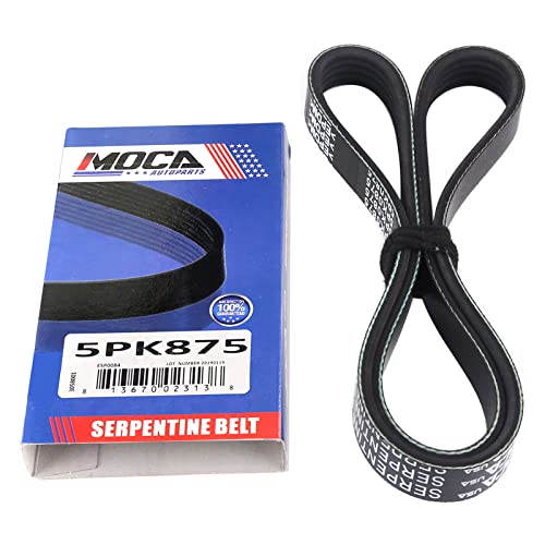 MOCA 5PK940 EPDM Serpentine Belt Fits for Acura & for Dodge & for Cadillac SRX 4.6L V8 281ci - size: 5PK940