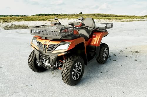 ALMULOO Universal ATV Front and Rear Cargo Basket Set, 2-Piece Heavy-Duty