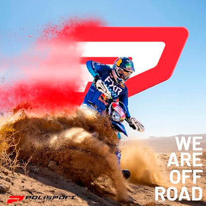 Polisport Supermoto (SM) Motocross (MX) Motard UFX Front Fender - Universal Fit for all Full Size Dirt Bikes w/UFX Mounting System - Red