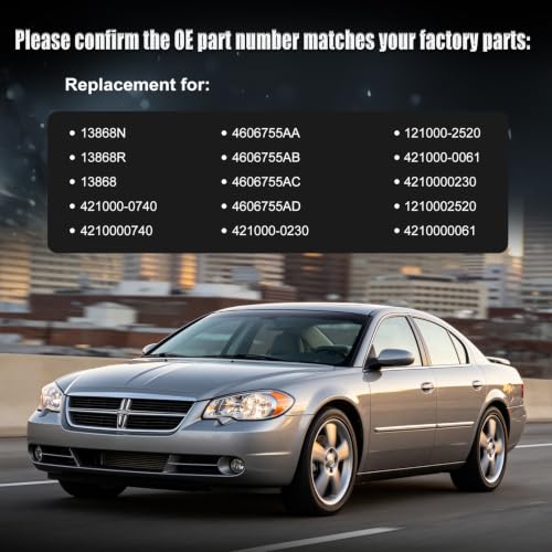 Alternator for 01-05 Sebring 2.4/2.7L, 01-05 Stratus 2.4L 13868N - size: 2001-2006 Sebring V6 2.7L DOHC