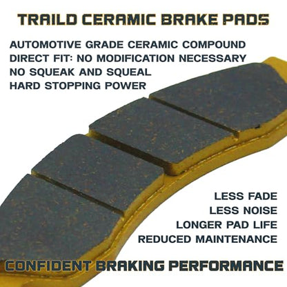 Traild Ceramic Brake Pads for Kawasaki KRX/KRX4 1000 2020-2026 Front & Rear - style: OE Size