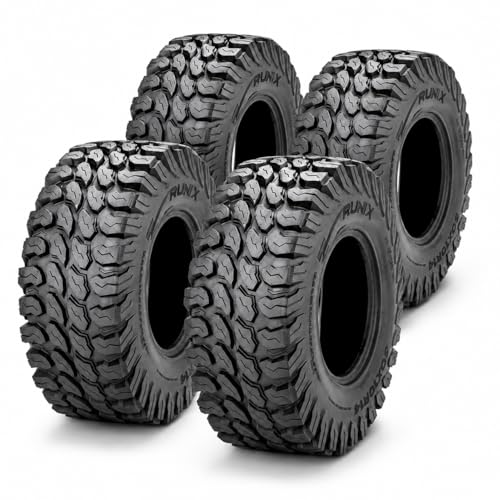 RUNIX UTV SxS Radial Tires, RUNIX PeakCrawler, 32X10R15, 32X10-15, 8PR, Radial Tire, Set of 4, All Terrain, Tubeless - size: 32X10R15