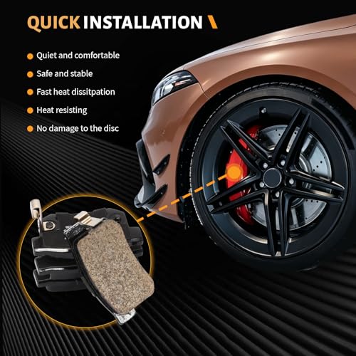 D536 Rear Ceramic Brake Pads Kit Fit For Acura CL 2001-2003, For Legend 1991-1995, For RDX 2007-2012, For RL 1996-2004, For TL 1999-2008, For Honda CR-V 2002-2004, For Element 03-11 - style: HZ536