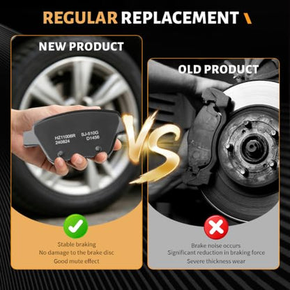 D1456 Rear Ceramic Disc Brake Pad Set Fit For Audi A3 2009-2010,A3 Quattro 2009-2013,ForVolkswagen Beetle 2012-2013,Eos 2009-2016,Golf/GTI 2012-2014,Jetta 2013 Hybrid SE,Passat 2012-2014