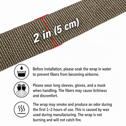 ARTR 2" x 50' Titanium Exhaust Header Heat Wrap 3 Rolls - size: 2" x 50' Roll 3-Pack