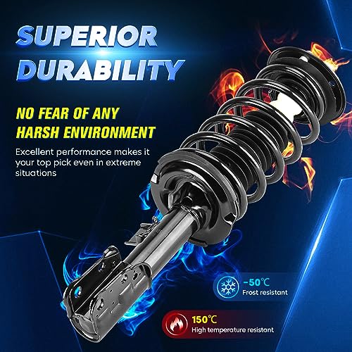 Front & Rear Strut Shock Assembly w/Coil Spring for Equinox 07-17, Chevy Captiva Sport 12-13, GMC Terrain 10-17, Pontiac Torrent/Suzuki XL-7 07-09, 172526 911258, Left & Right, 4PCS - size: Front & Rear Struts