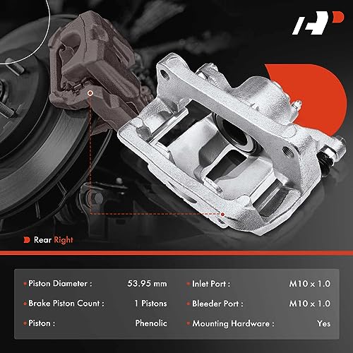 A-Premium Rear Right Passenger Disc Brake Caliper with Bracket - style: Rear Passenger Side
