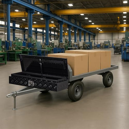 34.5 Inch Aluminum Truck Bed Tool Box with Lock - color: Black, size: 34.5"