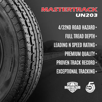 Set of 4 UN203 ST225/75R15 117N 10 Ply Load Range E Radial Trailer Tires - size: ST225/75R15 10Ply