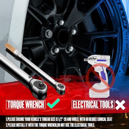1/2"-20 Open End Bulge Acorn Wheel Lug Nuts, 20pcs 1/2 Cone Seat Lugnuts - size: 1/2"-20-20PCS