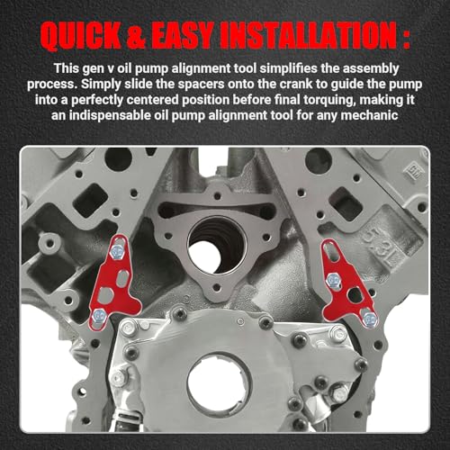PSLER 2pcs Oil Pump Alignment Tool Kit for Gen V GM LT1 LT4 LT5 L83 L86 L87 - color: red