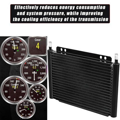 Transmission cooler, Aluminum trans cooler, Black transmission cooler kit