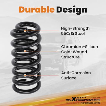 maXpeedingrods 2” Front Lowering Spring Kit for Chevy C10/GMC C15 1963-1987 - size: 2" Front Drop
