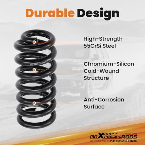 maXpeedingrods 2” Front Lowering Spring Kit for Chevy C10/GMC C15 1963-1987 - size: 2" Front Drop