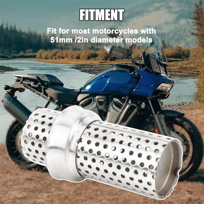 PSLER 51MM Motorcycle Exhaust Muffler Universal Silencer Removable