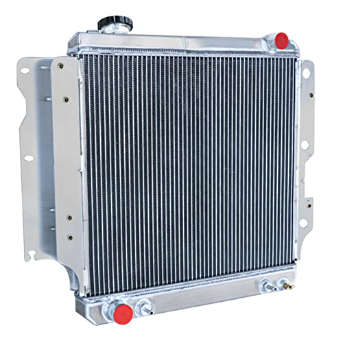 3 Row Radiator For Jeep Wrangler TJ YJ 2.4 2.5 4.0 4.2L 1987-2006 - size: 3 Row Radiator+CNC 1.3Bar Cap