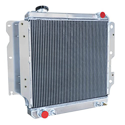 3 Row Radiator For Jeep Wrangler TJ YJ 2.4 2.5 4.0 4.2L 1987-2006 - size: 3 Row Radiator+CNC 1.3Bar Cap