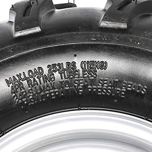 18X9.5-8 Tubeless Tire With 8 inch Wheels Rims for ATV Go Kart Pit Dirt Bike