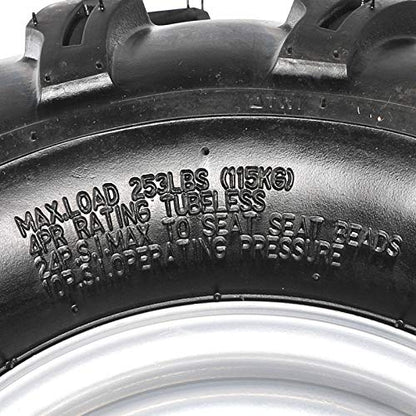 18X9.5-8 Tubeless Tire With 8 inch Wheels Rims for ATV Go Kart Pit Dirt Bike