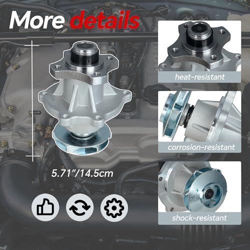 AW5097 Water Pump Kit Compatible with Chevrolet Colorado Trailblazer, GMC Canyon Envoy, Isuzu I-280, Hummer H3, Buick Rainier, Oldsmobile, Saab 2.8L 2.9L 3.5L 3.7L 4.2L Replace OE 24576952