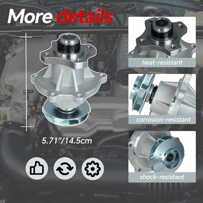 AW5097 Water Pump Kit Compatible with Chevrolet Colorado Trailblazer, GMC Canyon Envoy, Isuzu I-280, Hummer H3, Buick Rainier, Oldsmobile, Saab 2.8L 2.9L 3.5L 3.7L 4.2L Replace OE 24576952