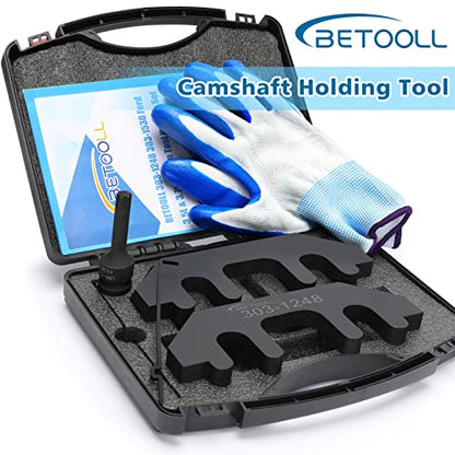 BETOOLL Camshaft Holding Tool - Timing Tool Kit - Timing Alignment Holder Tool Compatible with 303-1248 303-1530 Ford 3.5L & 3.7L 4V, with Cylinder Head Screw Removal Socket