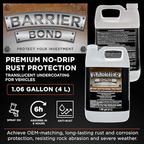 Barrier Bond No-Drip Undercoating, 1 Gallon, Premium Rust Inhibitor Coating