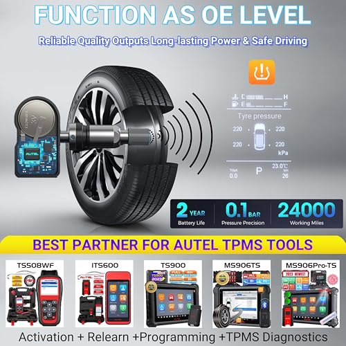 Autel MaxiTPMS MX TPMS Sensor 20 Pack, Universal 315MHZ 433MHz Metal Stem - size: 20pcs 1-Sensor M