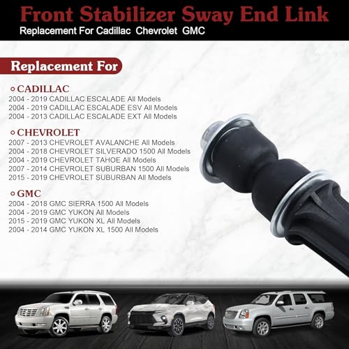 K700432 Front Sway Bar Link - Stop Clunking & Reduce SUV Body Roll - color: 2*K700432, size: Sway Bar Link