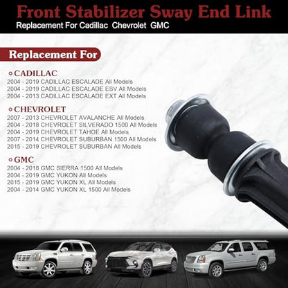K700432 Front Sway Bar Link - Stop Clunking & Reduce SUV Body Roll - color: 2*K700432, size: Sway Bar Link