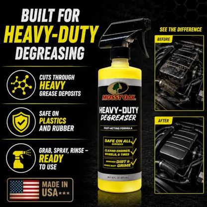 Mossy Oak Heavy-Duty Degreaser - Fast-Acting Citrus, Engines & Tires, 16 oz