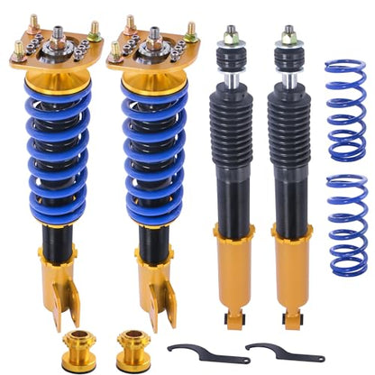 MOSTPLUS Coilovers Lowering Struts Compatible for 1994-2004 Ford Mustang 2-Door 4th Gen Height Adjustable Lowering Kit Suspension Front and Rear - size: 1994-2004 Ford Mustang