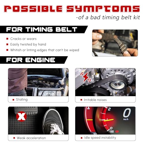 Drive Belt Tensioner and Idler Pulley Serpentine Belt Kit Compatible with Lexus IS250 ES350 Rx350 for Toyota Avalon Rav4 Sienna Camry Highlander Venza 3.5L V6 Replace 89374 7PK1550 1662031021 - size: 89374