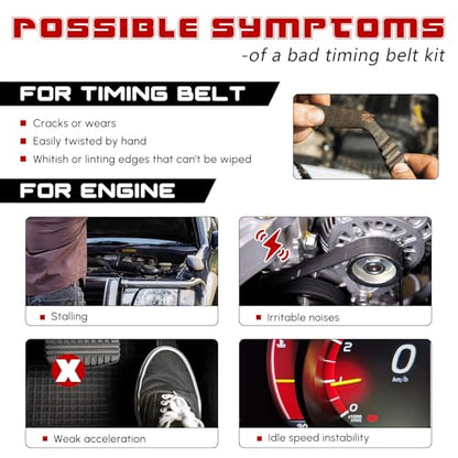 Drive Belt Tensioner and Idler Pulley Serpentine Belt Kit Compatible with Lexus IS250 ES350 Rx350 for Toyota Avalon Rav4 Sienna Camry Highlander Venza 3.5L V6 Replace 89374 7PK1550 1662031021 - size: 89374