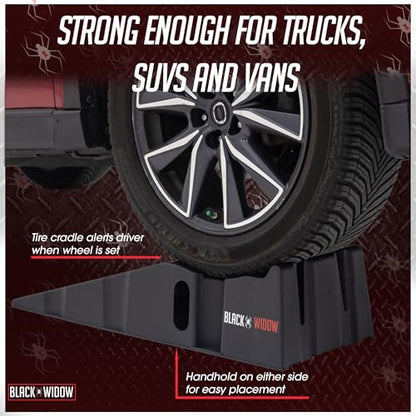 Car Service Ramps for Oil Change, 8,000 lb GAWR, 6.25" Lift, Black Widow