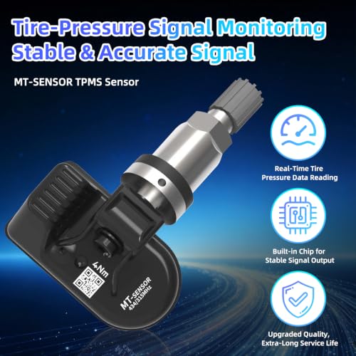 TPMS Sensors 1-Pack, Programmable Tire Pressure Monitoring System Sensors, 315MHz & 433MHz Dual Frequency, Covers 98% of Vehicles, Compatible Only with Caiwongtech Programming Tool (1pc)