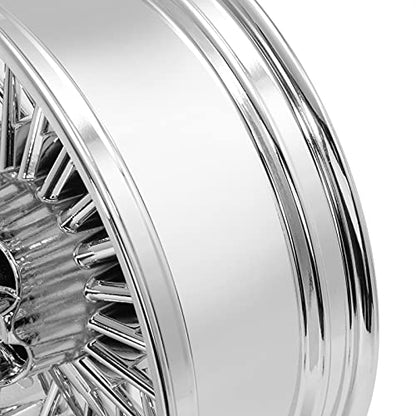 TOFR 18x3.5 16x5.5 Chrome Fat Spoke Wheels For Harley Softail Chopper 06-17 - color: Chrome, size: Front：18x3.5 Rear：16x5.5