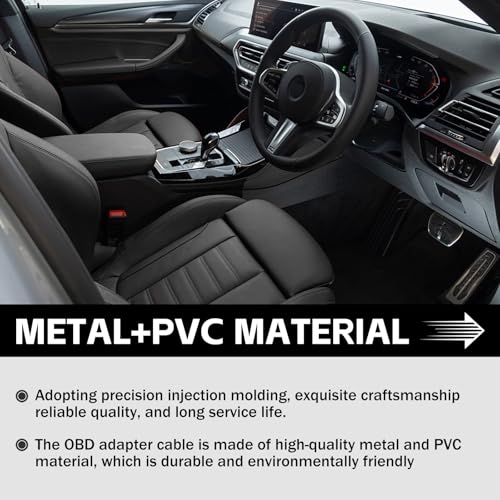 Adapter Fit for OBD1 to OBD2 16pin to 20pin Diagnostic Scanner Convertor Adapter Vehicle 16 Pin Connector Compatible with BMW - size: per BMW 20 Pin