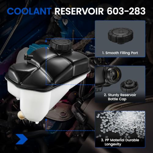 603-283 Coolant Tank for Mercedes E/CLS 02-11 - color: White, size: 603-283