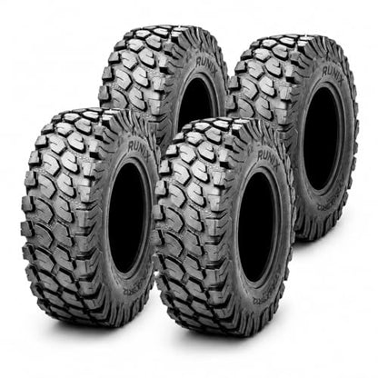 RUNIX UTV SxS Radial Tires, RUNIX TerraVance, 35X10R15, 35X10-15, 8PR, Radial Tire, Set of 4, All Terrain, Tubeless - size: 35X10R15