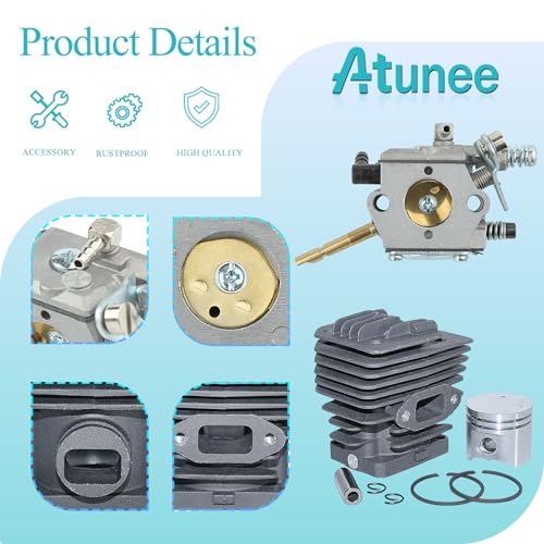 38mm Cylinder Piston Kit for Stihl FS160 FS180 FS220 FS280 FS290 with Carburetor Clutch Drum Replace Part 4119 020 1204