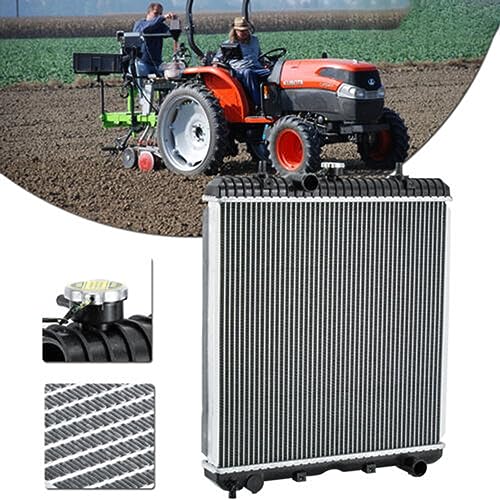 OE # 3C081-17100 Radiator Replacement for Kubota M9540FC M100XDTC M108SH M108SDSL SDSL2 M9540M100GXDTC M110XDTC M8540DT M8560HD M9960HDC M9960HF, Aluminium Tractor Radiator - size: 3C081-17100