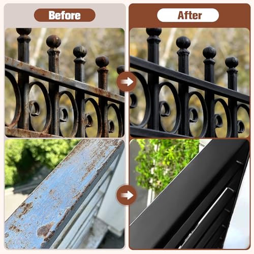 2-in-1 Rust Converter & Metal Primer - 1-Step Rust Stopper, Anti-Rust Coating & Corrosion Inhibitor, Quick-Dry Coating, Long-Lasting Rust Protection for Automotive, Trailer, Tools, for Automotive, Marine, Industrial, Tools, Fences (35 oz) - color: 35 oz