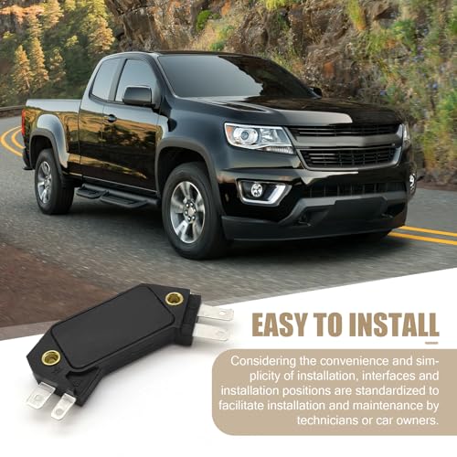 1 PC Automobile Ignition Module, Engine Ignition Control Module Replacement Parts 1190357 8131941, 4 Pin Design Standard Repair Accessories, Compatible with Most Cars Models (Black)