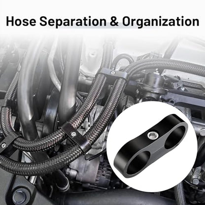 EVIL ENERGY 12AN Hose Separator Clamp AN12 Fuel Line Mounting Clamp 4PCS - size: AN12
