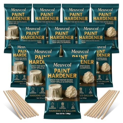 Meuvcol Paint Hardener for Disposal,12 Pack Fast Acting Paint Drying Powder
